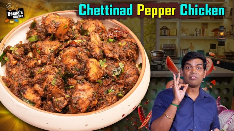 Namma Chef Deena's Kitchen Studio-la First Recipe Chettinad Pepper 🍗 Chicken 🔥| Chicken Fry in Tamil