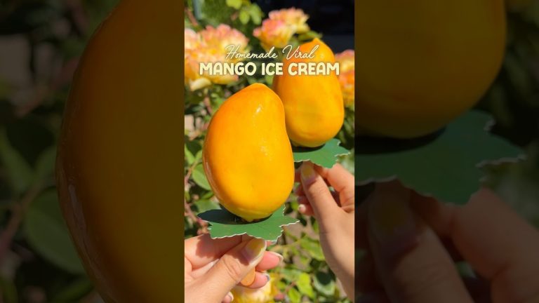 Making the Viral Mango Ice Cream at Home #diy #recipe #mangoicecream