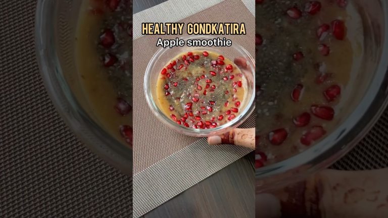 Healthy breakfast ideas | Gond Katira apple smoothie |  #ytshorts #breakfastbowl #gondkatira