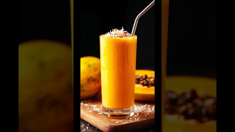 How to Make a Creamy Papaya Shake | Healthy Tropical Smoothie Recipe! #shorts