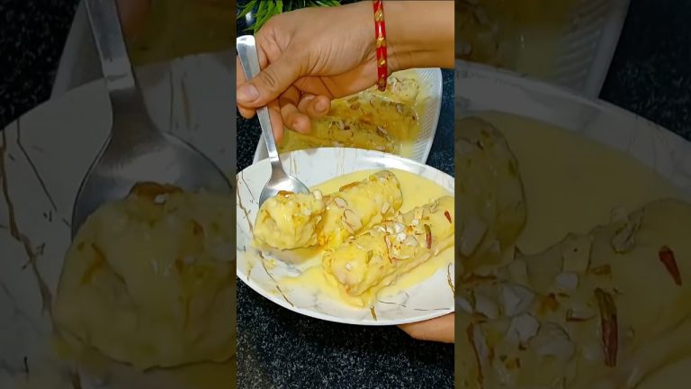 Mango malai roll recipe🥭😋😍 #shorts #recipe #sweet