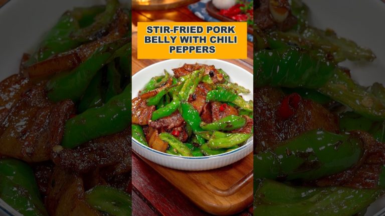 Tasty Recipes😋How to Make Stir-fried Pork Belly with Green Peppers #shorts #ChineseStirFry #cooking