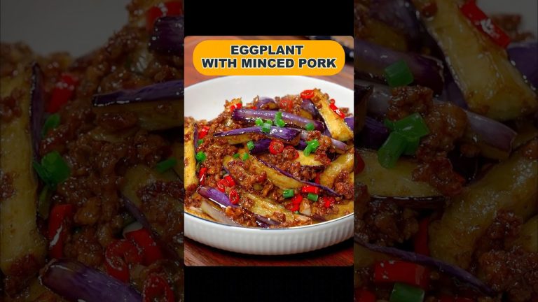 Tasty Recipes😋How to Make Minced Meat Stir-Fried Eggplant! #shorts #chinesefood #eggplant #cooking