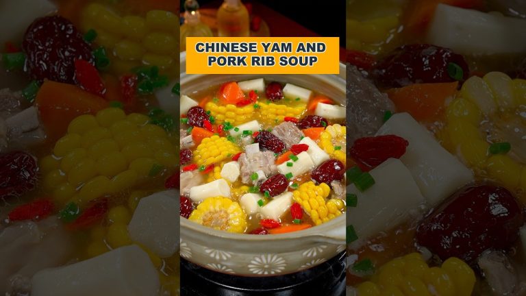 Tasty Recipes😋How to Make Yam Pork Ribs Soup with Corn and Carrot #shorts #Soup #HealthyRecipes