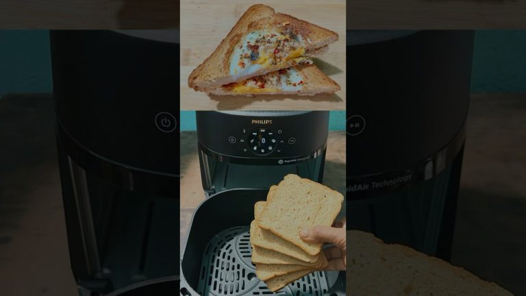 Egg Toast Recipe in Air Fryer 🍳🍞 | 10 Minute Healthy Breakfast! #short #trending #airfryer