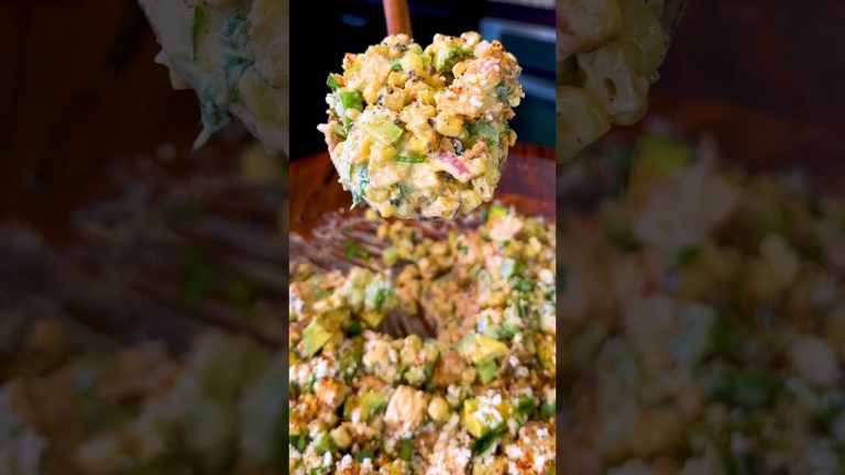 Mexican Street Corn Chicken Salad Easy Recipe #shorts