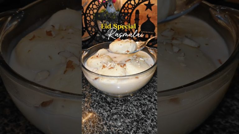 Eid Special Recipe 🤤 Rasmalai Eid Sweets ❤️ #shorts #trendingshorts #eid #foodshorts