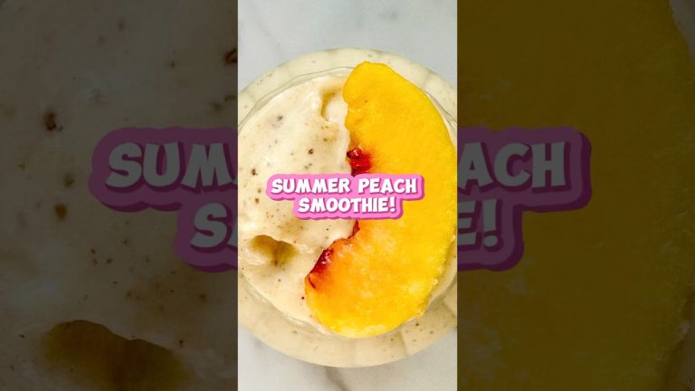 Creamy Peach Smoothie Recipe 🍑 | #HealthySummerSmoothie #vegansmoothie #plantbased