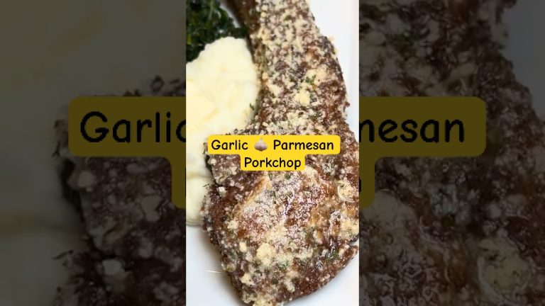 Tomahawk Garlic Parmesan Pork Chops 🥩🧄🧀 #shorts