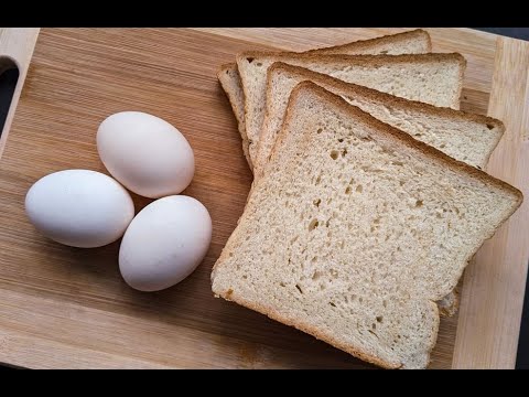 Just add Eggs with Bread! It’s so delicious | Easy Breakfast Recipe | Bread breakfast
