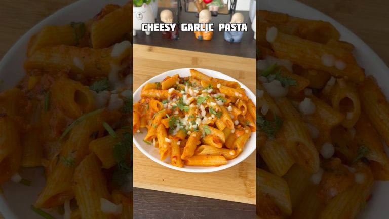 Cheese Garlic Pasta Recipe #shorts #recipe #pasta #garlic #trending #shortsfeed #viral #shortvideo