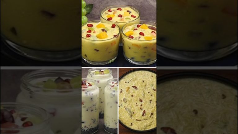 3 Easy Indian Desserts Recipes |  Indian Sweets Recipes & Desserts | Kheer Recipe | Fruit Custard