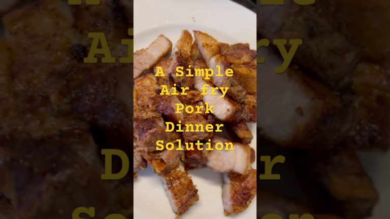 Simple Air Fry Pork solution you're going to love #porkbelly #pork #food
