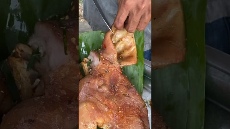 Delicious Grilled Head Pork Recipe #cooking #pork-head #shorts @MySkillCooking