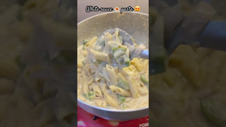 White sauce pasta recipe-#vi#viralvideo #trending #food #youtubeshorts #recipe #cooking #pasta #fyp