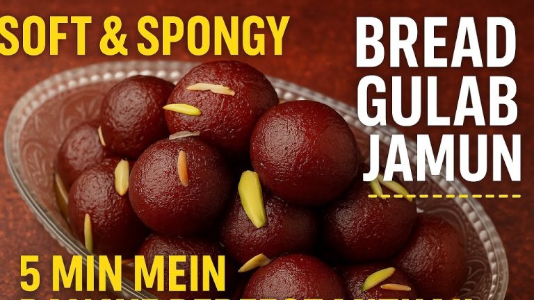 Soft & Spongy Bread Gulab Jamun – 5 Min Mein Banaye Perfect Mithai!”Instant Bread Gulab jamun