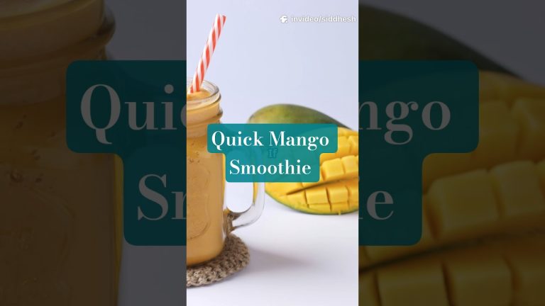 QUICK Mango Smoothie 🧋 in 30 Seconds #mangorecipe #smoothie #shorts