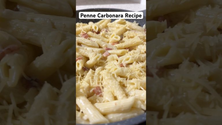 Penne Carbonara Recipe #shorts