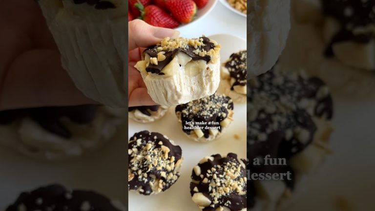 Healthier Dessert Idea: Frozen Yogurt Bites😍 #healthydesserts #healthyrecipes #easyrecipes