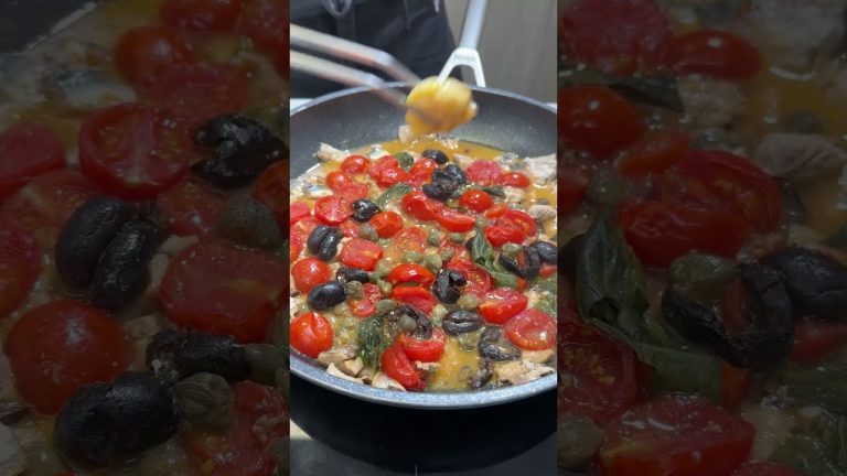 ORECCHIETTE con SARDE e POMODORINI😋🌊🐟🍅 #Shorts