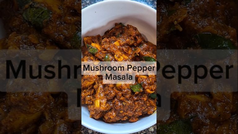 Mushroom Pepper Masala | Kalan Milagu Masala | Venkatesh Bhat Style Recipe #shorts #ytshorts