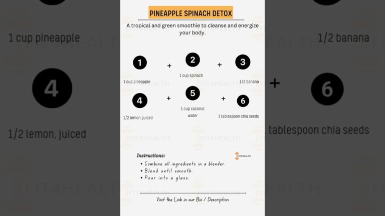 Pineapple Spinach Detox | Green Smoothie Recipe for Weight Loss | Healthy Smoothie Recipes #Shorts