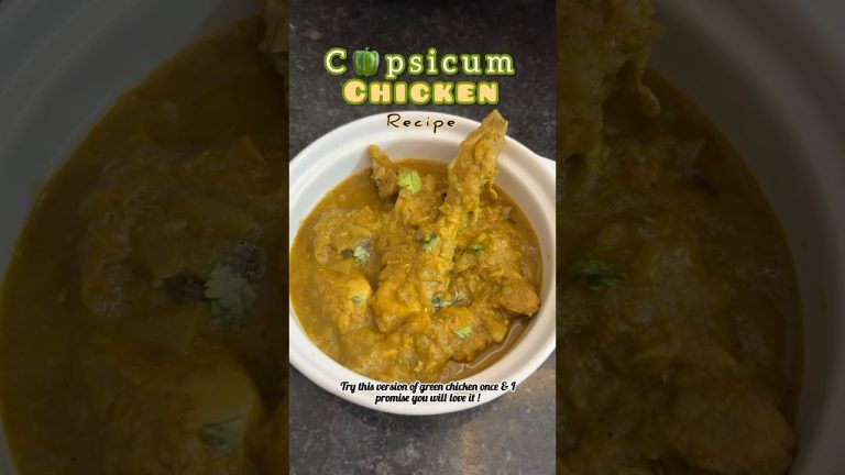 Capsicum Chicken Recipe #capsicum #chickenrecipe #greenchickenmasala #chicken #chickenrecipes #viral