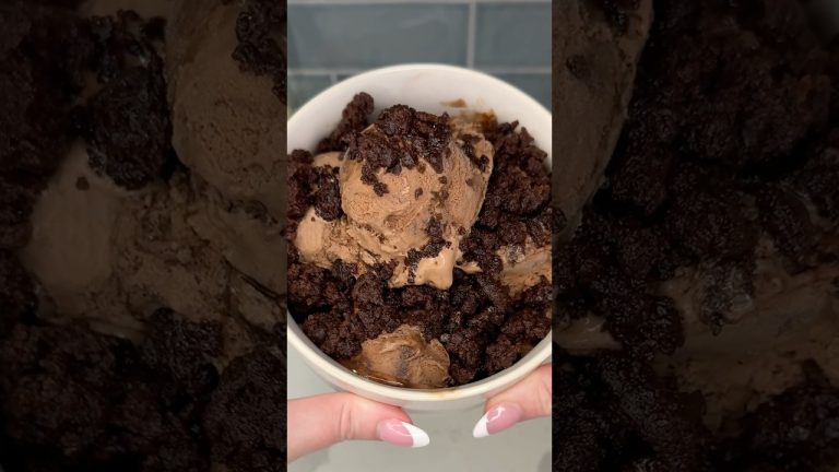 viral scrambled brownies recipe 🍫🍦 #shorts #easydessert #dessert #easyrecipe #icecream #brownie