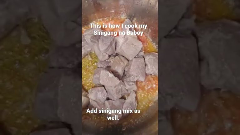 THIS IS HOW I COOK MY SINIGANG NA BABOY #sinigang #baboy #pork