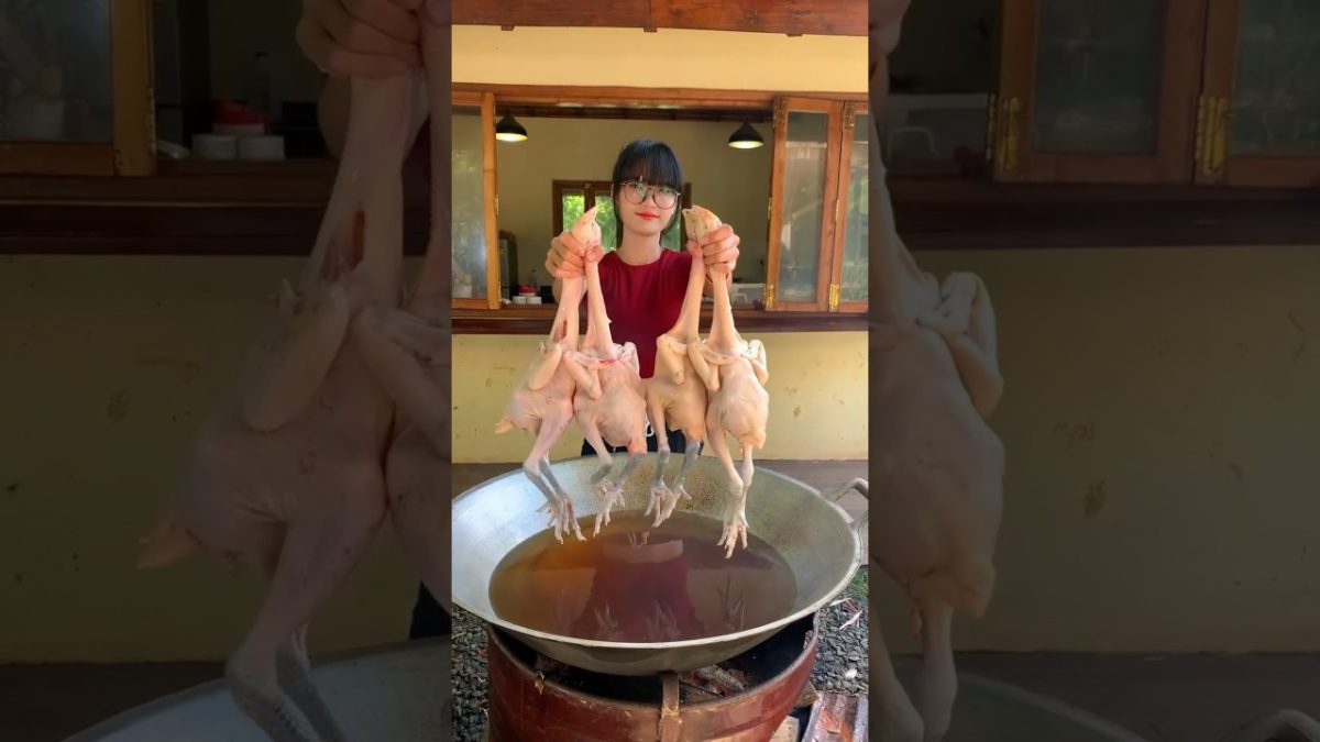 How to cook chicken crispy with vegetable recipe #trendingshorts #cooking #shortsfeed