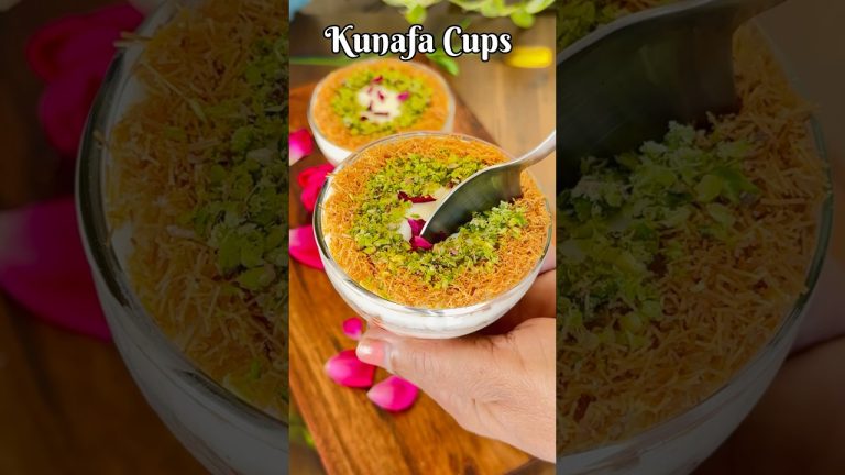Easy Kunafa Recipe 😋 #shorts #shortsvideo #arabic #dessert #ytshorts #ashortaday