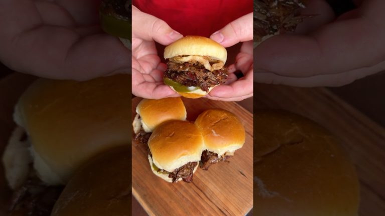 Shredded Beef Sliders on a Pellet Grill | Cherry Wood-Smoked Perfection