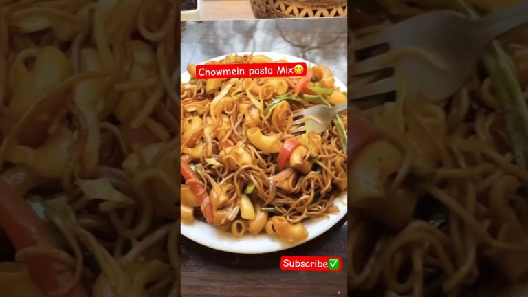 Chowmein Pasta Mix 😋🍝 #shorts #chowmein #pasta #youtubeshorts #viral