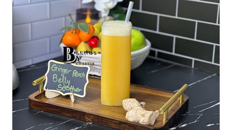 Belly Soother Smoothie: Peach, Ginger & Coconut Water Magic