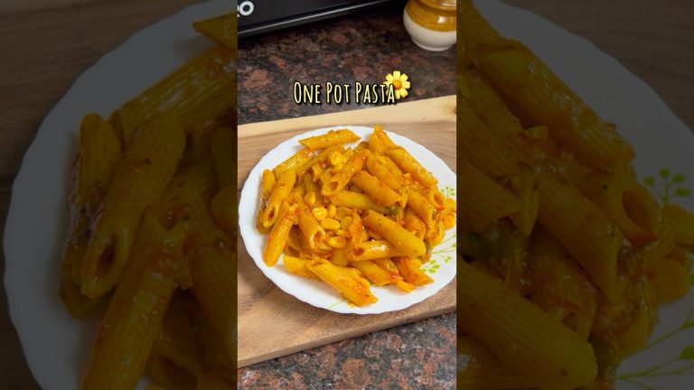 One pot pasta recipe ☘️😋🌼🍽️ #food #recipe #indianfood #cooking #youtubeshorts #shortvideo #pasta