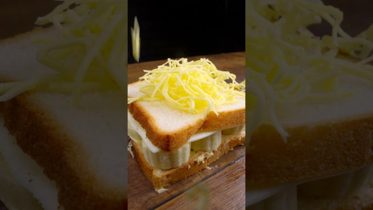 Banana Butter Cheese Toast 🥪 Viral Recipe Try Now