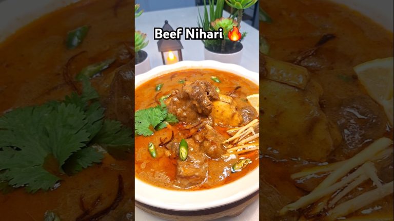 Shan Beef Nihari Recipe 😋🔥 #shorts #beefnihari #asmr #trendingshorts