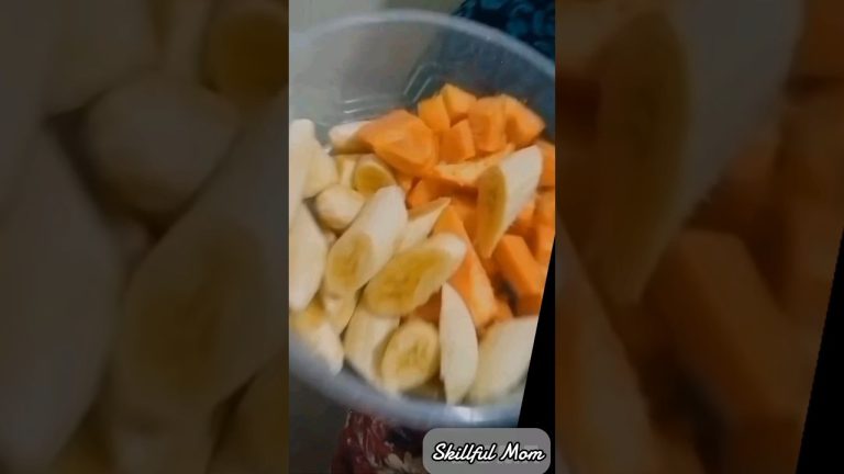 Banana Papaya Smoothie #babyfood #babyledweaning