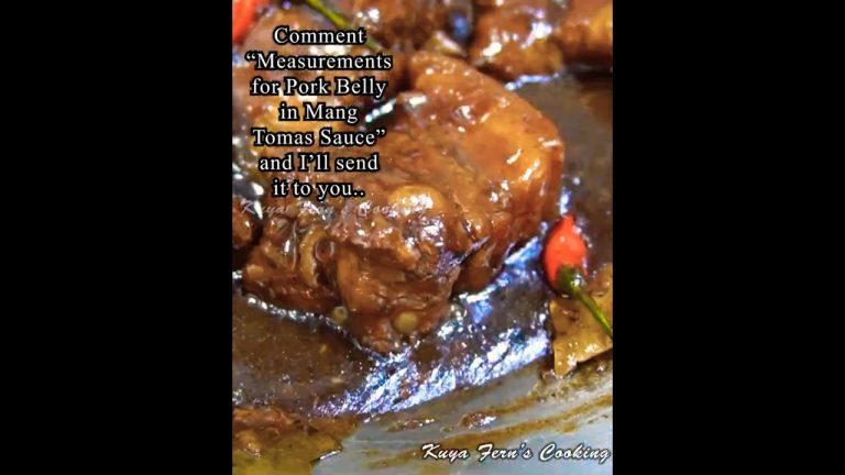 PORK BELLY IN MANG TOMAS SAUCE!!!