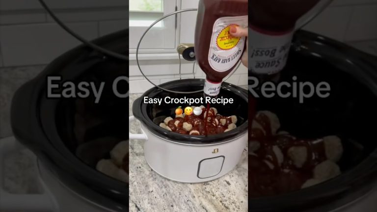 Easy Crockpot Recipe – BBQ Orange Meatballs #easyrecipe #easydinner