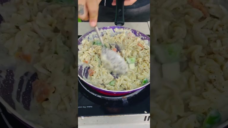 White sauce pasta recipe #food #cooking