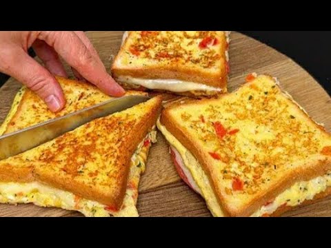 Healthy Bread Snacks Recipe | New Recipe | Egg Sandwich Recipe | Trending Evening Snacks | #recipe
