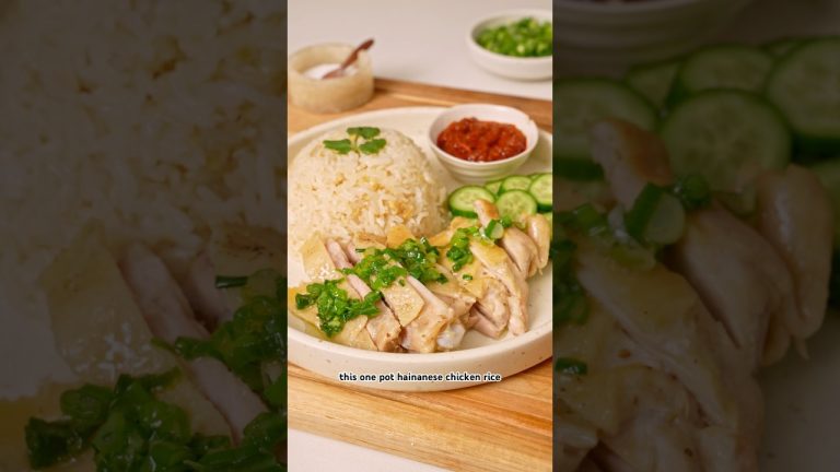 Day 16/30 High Protein Recipes: ONE POT HAINANESE CHICKEN RICE with SCALLION OIL.