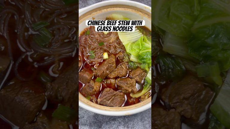 Chinese Red Braised Beef Stew + Glass Noodles + Napa Cabbage! Recipe link in bio @Ohsnapletseat