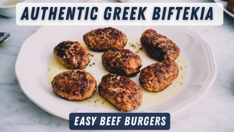 Easy Greek Biftekia (Beef Burgers) | Authentic Biftekia Recipe
