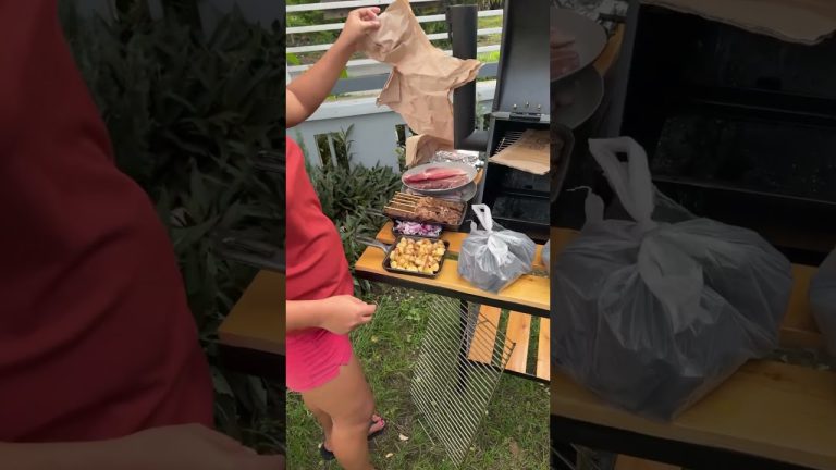 Barbecue Pork Skewers on Charcoal Grill #bbq #pork