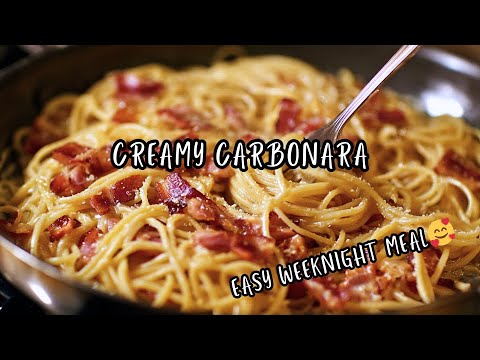 My Family’s Favorite Creamy Pasta Recipe! Creamy Carbonara