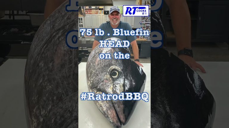 Cooking a 75-pound tuna head… on a ratrod BBQ beast #RatRodBBQ