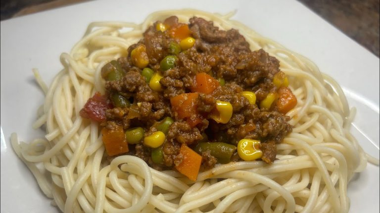 Easy Pasta with Ground Beef Stew | Quick Dinner Recipe