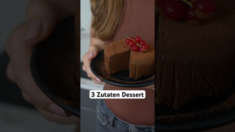 3 Zutaten Dessert 🍫 Gesunder Schoko Praline Cake vegan & glutenfrei #mrsflury